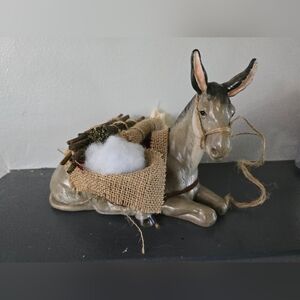 MEMBERS MARK Nativity DONKEY Replacement Hand Painted Porcelain 2005 *broken*